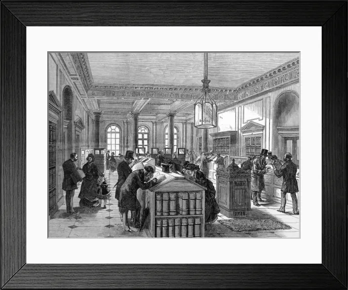 Framed Print : The Registry of Wills, Somerset House, London, 1875 Framed Print : The Registry of Wills, Somerset House, London, 1875