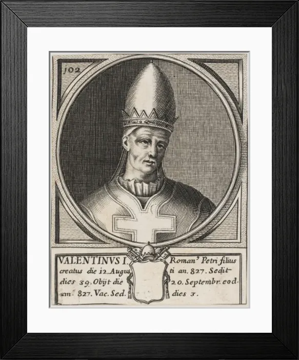 Framed Print : Pope Valentinus Framed Print : Pope Valentinus