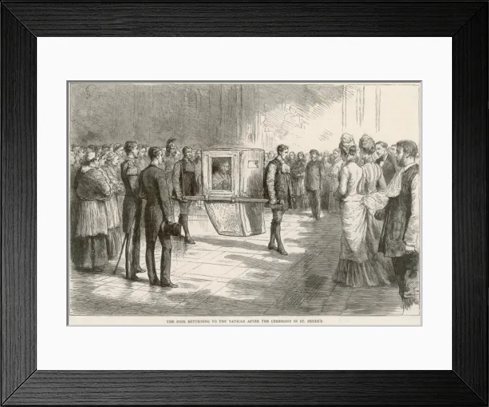 Framed Print : Pope Leo XIII in sedan chair Framed Print : Pope Leo XIII in sedan chair