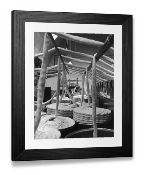 Framed Print : Knitting wool production - mechanical process Framed Print : Knitting wool production - mechanical process
