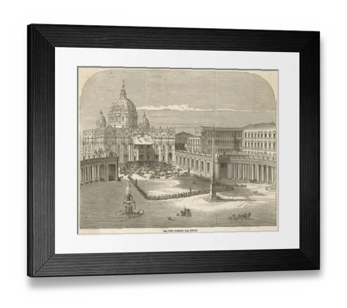 Framed Print : Pope Pius IX blesses the people Framed Print : Pope Pius IX blesses the people