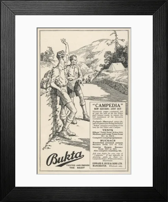 Framed Print : Bukta Rucksack Advert Framed Print : Bukta Rucksack Advert