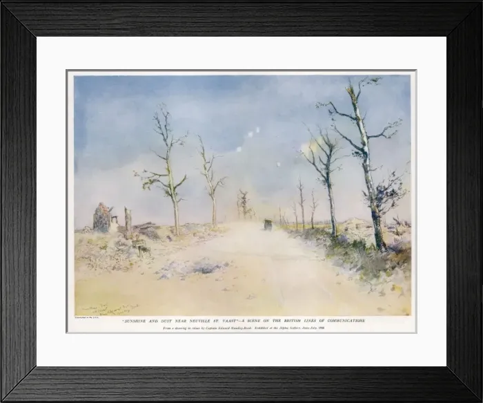 Framed Print : Scene on the British Lines of Communication Framed Print : Scene on the British Lines of Communication