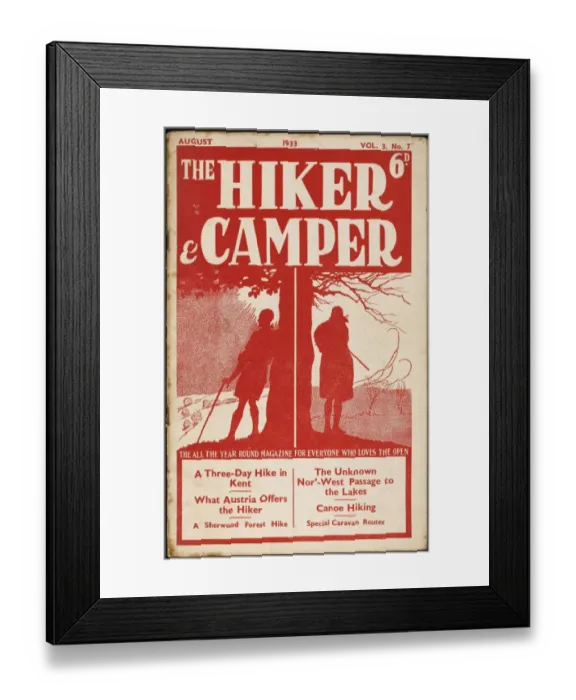 Framed Print : The Hiker & Camper, 1933 Framed Print : The Hiker & Camper, 1933