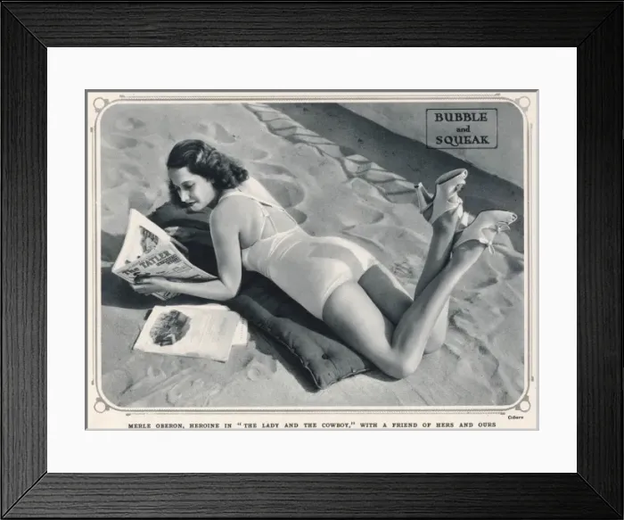 Framed Print : Reading Tatler / Swimsuit Framed Print : Reading Tatler / Swimsuit