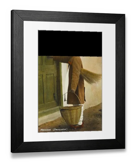 Framed Print : A sweeper - India Framed Print : A sweeper - India