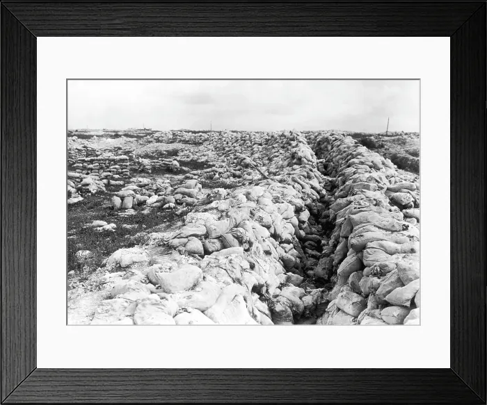 Framed Print : Disused British trench 1916 Framed Print : Disused British trench 1916