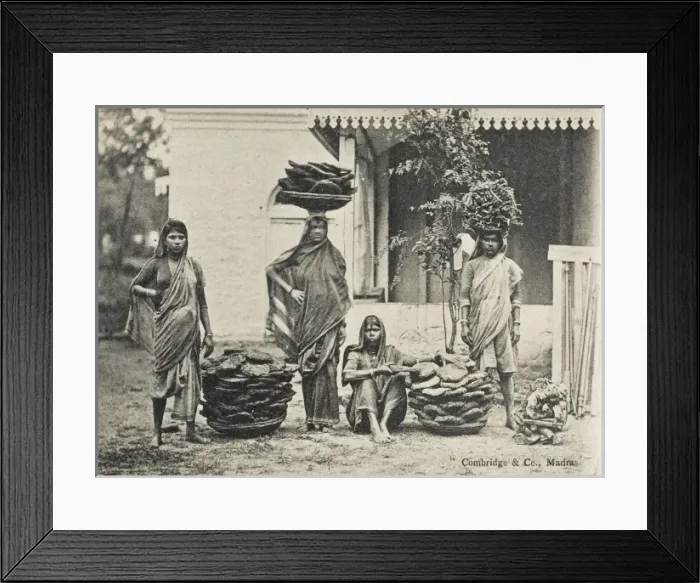 Framed Print : Manure Dryers / Collectors - Madras, India Framed Print : Manure Dryers / Collectors - Madras, India