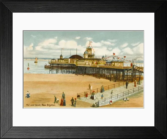 Framed Print : Pier and beach - New Brighton Framed Print : Pier and beach - New Brighton