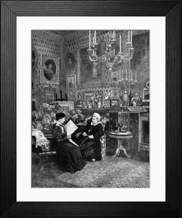 Framed Print : Queen Victoria with Princess Henry of Battenberg Framed Print : Queen Victoria with Princess Henry of Battenberg
