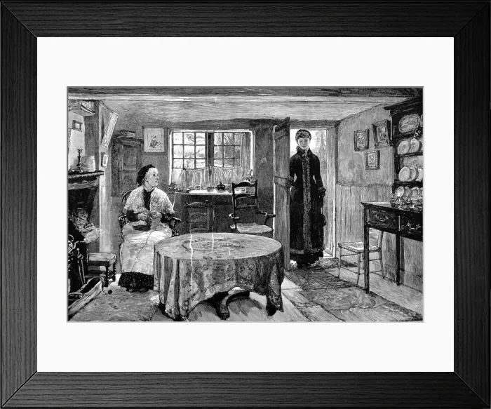 Framed Print : Princess Beatrice visiting cottagers at Osborne Framed Print : Princess Beatrice visiting cottagers at Osborne