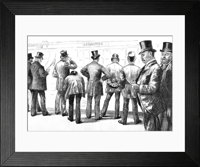 Framed Print : The Casualties Board at Lloyds of London, 1886 Framed Print : The Casualties Board at Lloyds of London, 1886