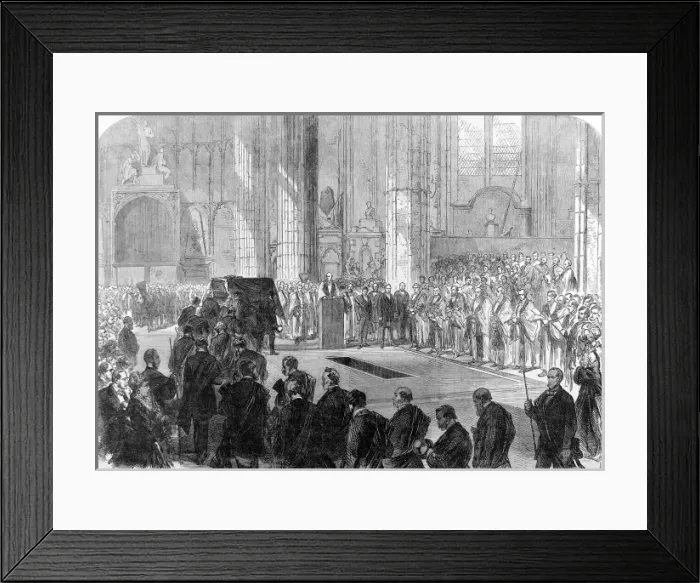 Framed Print : Funeral of George Peabody at Westminster Abbey, 1869 Framed Print : Funeral of George Peabody at Westminster Abbey, 1869