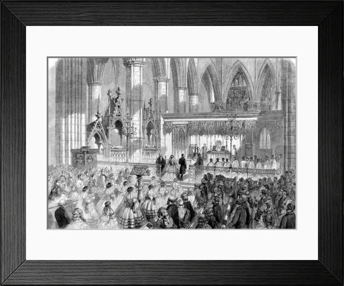Framed Print : Choral Marriage at Westminster Abbey, London, 1859 Framed Print : Choral Marriage at Westminster Abbey, London, 1859