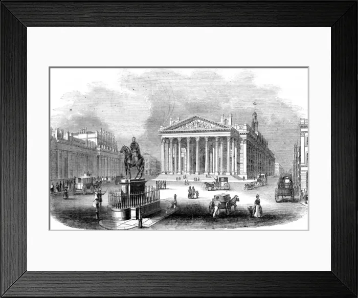 Framed Print : The Royal Exchange, London, 1844 Framed Print : The Royal Exchange, London, 1844