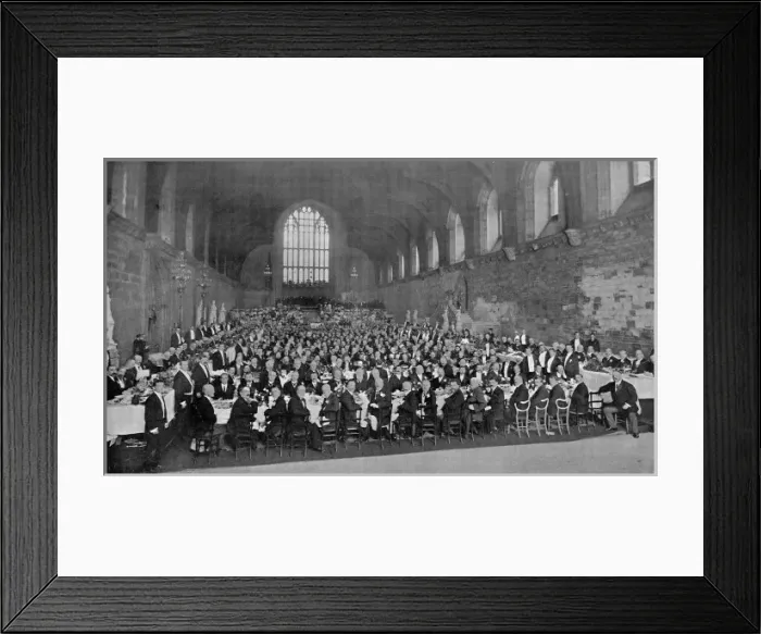 Framed Print : French Officers Banquet, Westminster Hall, 1905 Framed Print : French Officers Banquet, Westminster Hall, 1905
