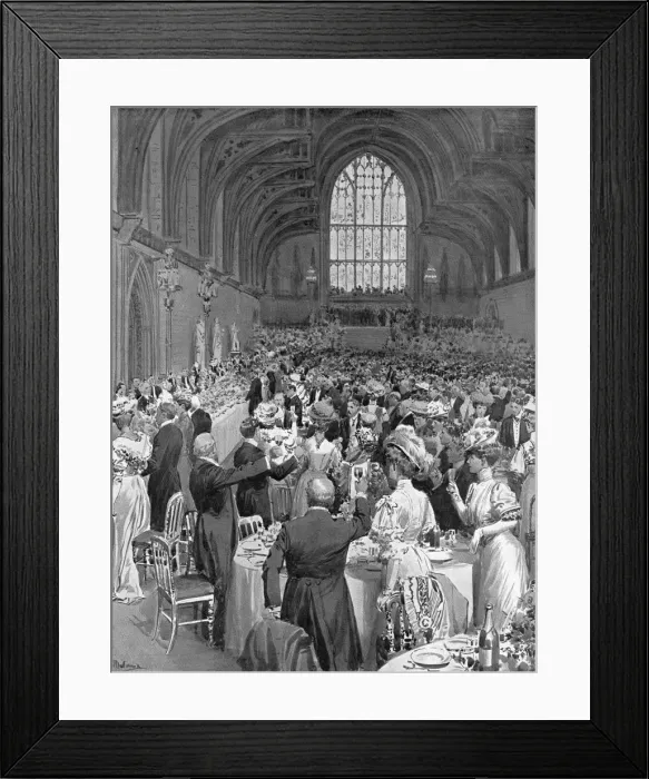 Framed Print : Banquet for Colonial Premiers, Westminster Hall, 1907 Framed Print : Banquet for Colonial Premiers, Westminster Hall, 1907