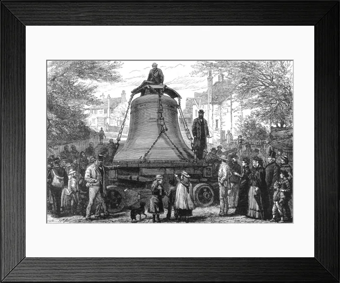Framed Print : Transporting the Great Bell to St. Pauls Cathedral, 1882 Framed Print : Transporting the Great Bell to St. Pauls Cathedral, 1882
