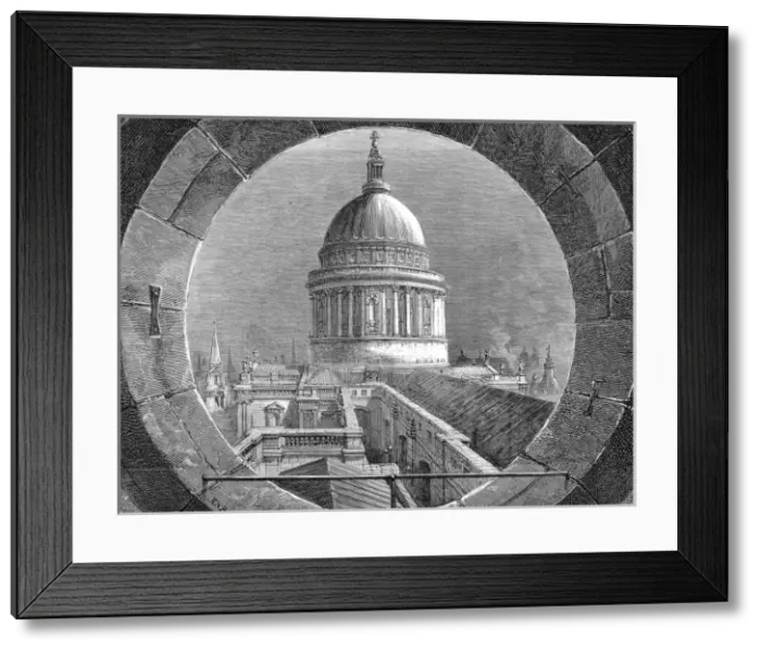 Framed Print : View of the Dome from the Belfry, St. Pauls Cathedral, 1878 Framed Print : View of the Dome from the Belfry, St. Pauls Cathedral, 1878