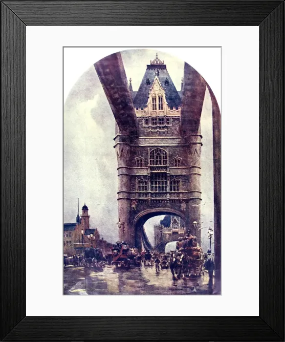 Framed Print : Tower Bridge, London, 1918 Framed Print : Tower Bridge, London, 1918