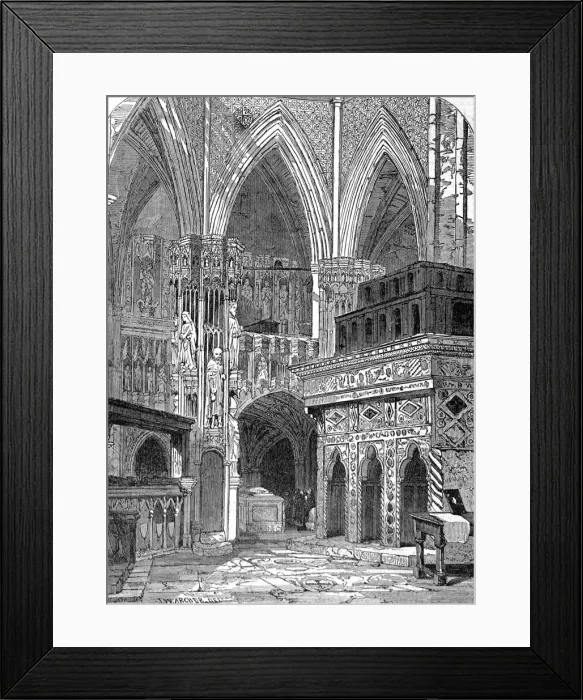 Framed Print : Edward the Confessors Chapel, Westminster Abbey, 1848 Framed Print : Edward the Confessors Chapel, Westminster Abbey, 1848