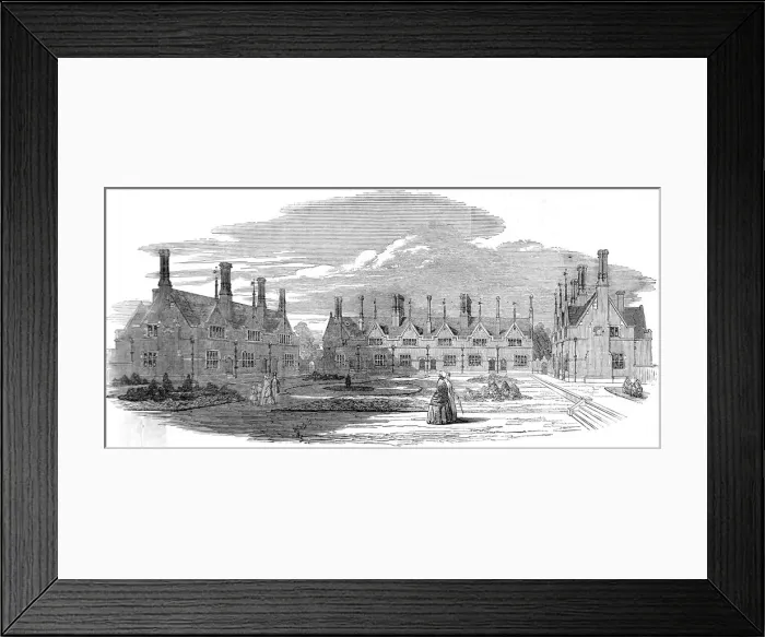 Framed Print : King William Naval Asylum, London, 1849 Framed Print : King William Naval Asylum, London, 1849