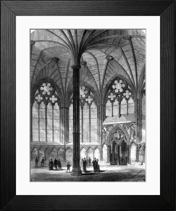 Framed Print : Chapter House of Westminster Abbey, London, 1873 Framed Print : Chapter House of Westminster Abbey, London, 1873