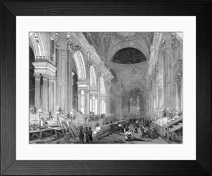 Framed Print : The Nave of St. Pauls Cathedral, London, 1852 Framed Print : The Nave of St. Pauls Cathedral, London, 1852