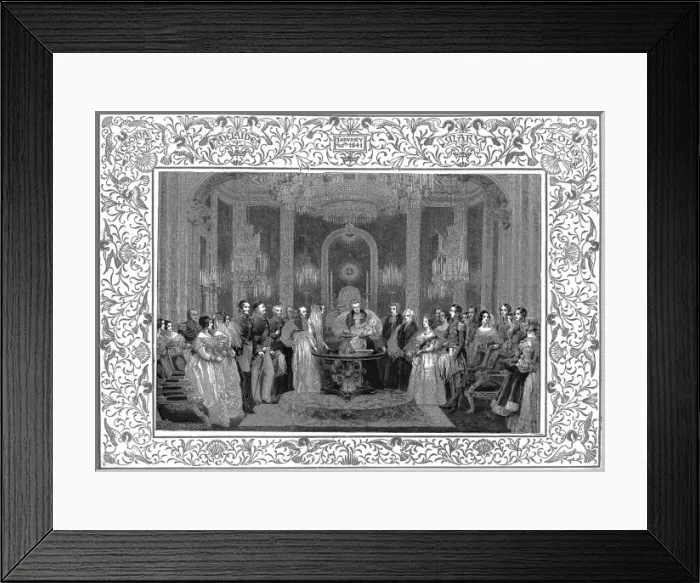 Framed Print : Christening of the Princess Royal in the throne room of Buck Framed Print : Christening of the Princess Royal in the throne room of Buck