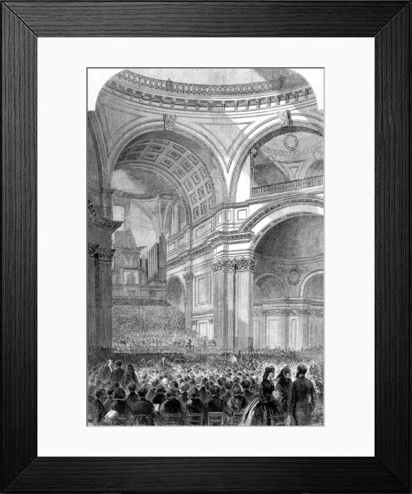 Framed Print : Performance of The Messiah in St. Pauls Cathedral, 1861 Framed Print : Performance of The Messiah in St. Pauls Cathedral, 1861