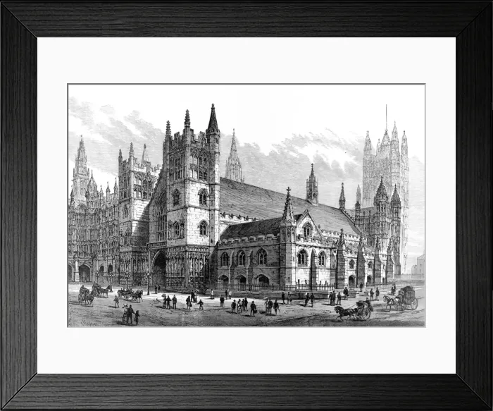 Framed Print : Proposed Restoration of Wesminster Hall, London, 1884 Framed Print : Proposed Restoration of Wesminster Hall, London, 1884