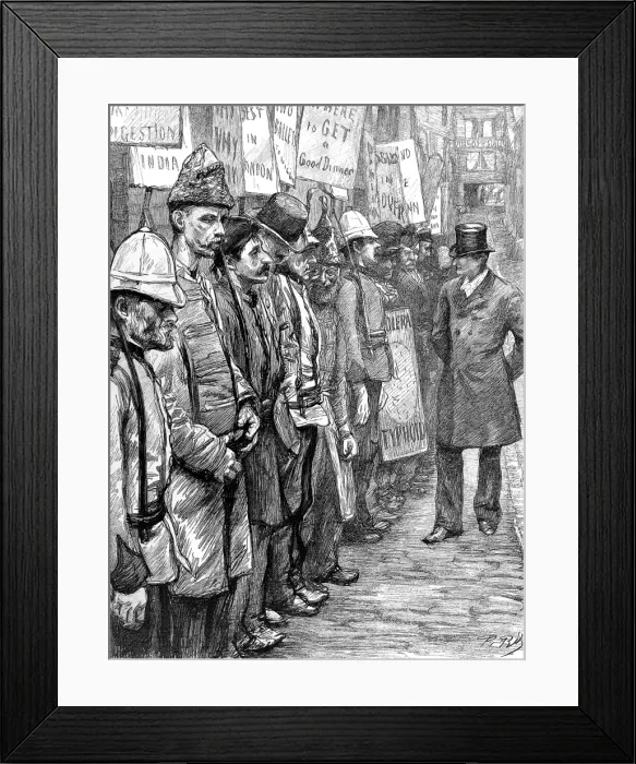 Framed Print : Recruiting the Sandwich Men, London, 1894 Framed Print : Recruiting the Sandwich Men, London, 1894