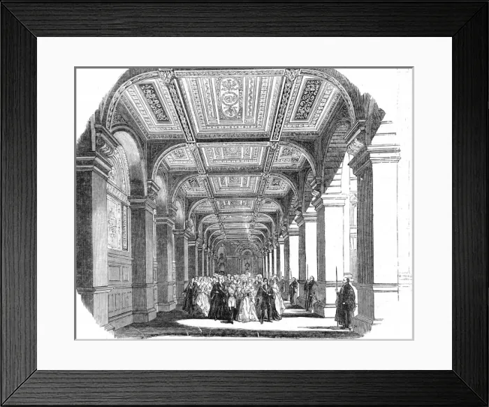 Framed Print : Royal Procession in the North Ambulatory of the Royal Exchan Framed Print : Royal Procession in the North Ambulatory of the Royal Exchan