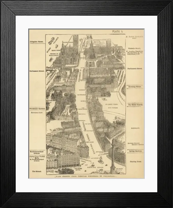 Framed Print : London Birdseye 1 Framed Print : London Birdseye 1