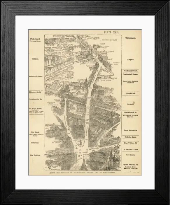 Framed Print : London Birdseye 17 Framed Print : London Birdseye 17