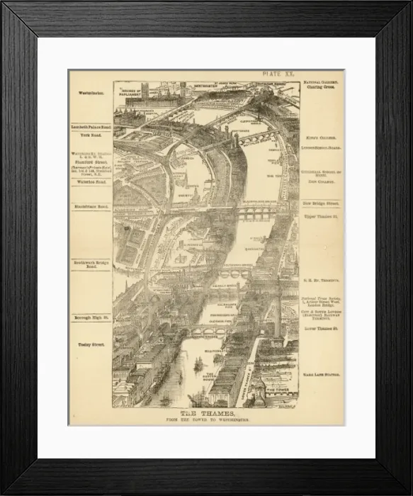 Framed Print : London Birdseye 20 Framed Print : London Birdseye 20