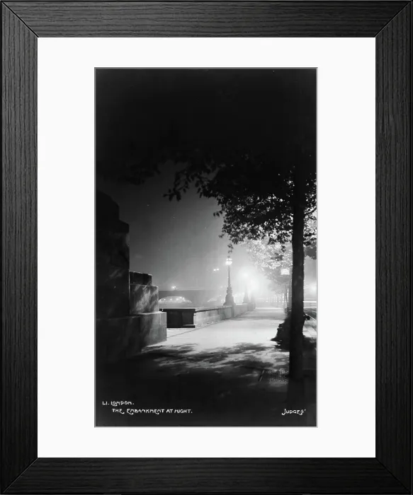 Framed Print : The Embankment at Night Framed Print : The Embankment at Night