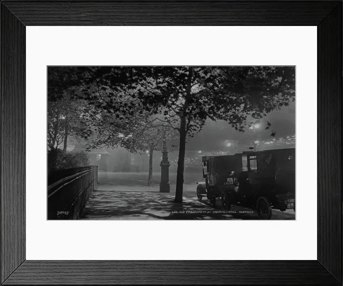 Framed Print : The Embankment at Charing Cross - Midnight Framed Print : The Embankment at Charing Cross - Midnight