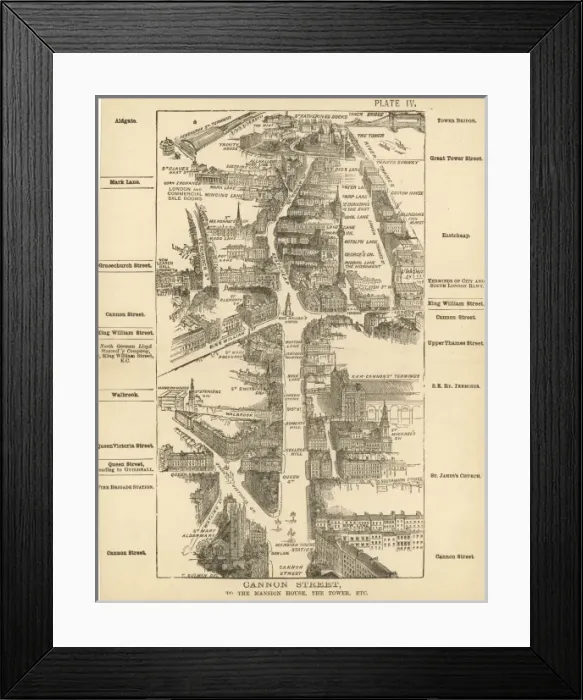 Framed Print : London Birdseye 4 Framed Print : London Birdseye 4