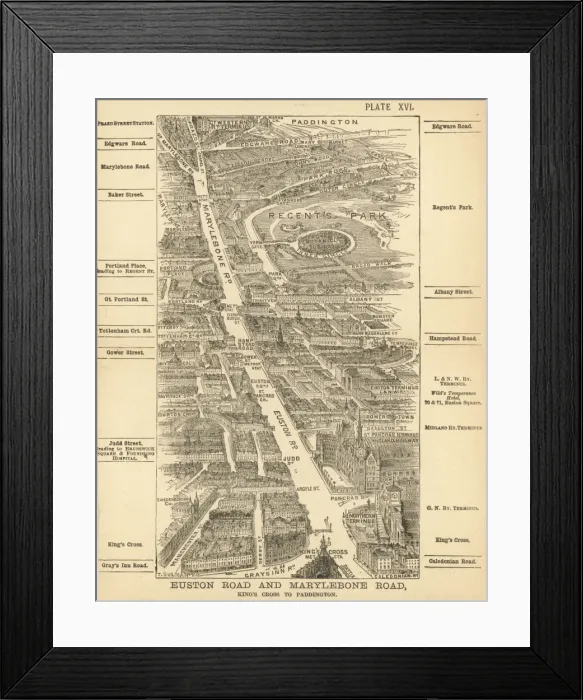 Framed Print : London Birdseye 16 Framed Print : London Birdseye 16
