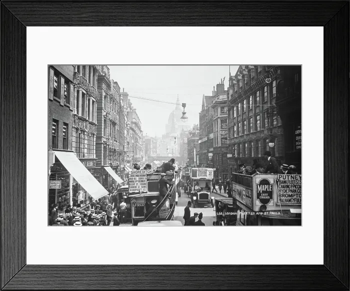 Framed Print : Fleet Street and St. Paul's Cathedral, London Framed Print : Fleet Street and St. Paul's Cathedral, London
