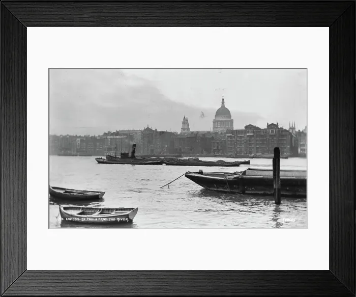 Framed Print : St. Paul's Cathedral from the River Thames Framed Print : St. Paul's Cathedral from the River Thames
