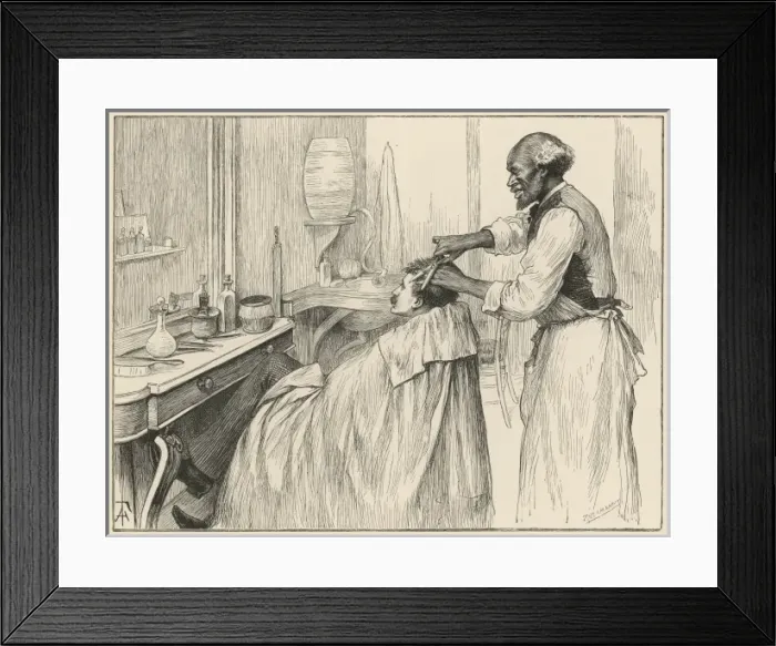 Framed Print : At the barbers shop Framed Print : At the barbers shop