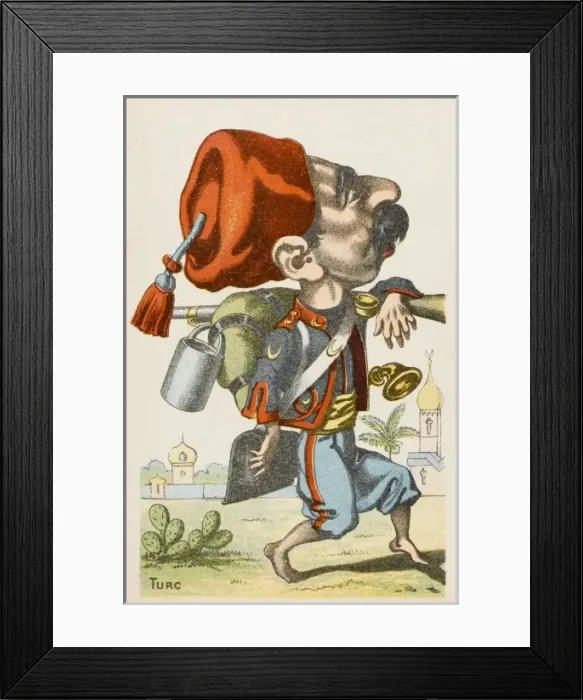 Framed Print : Turkish Soldier - advertising postcard Framed Print : Turkish Soldier - advertising postcard