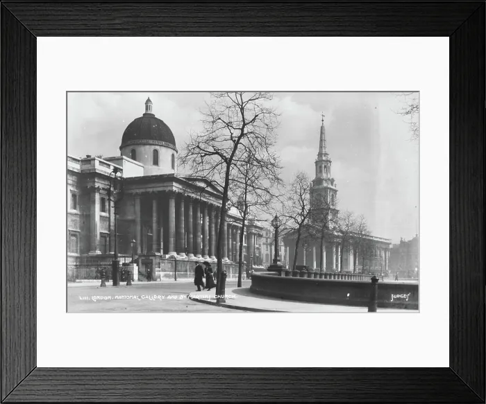 Framed Print : London National Gallery and St. Martin's Church Framed Print : London National Gallery and St. Martin's Church