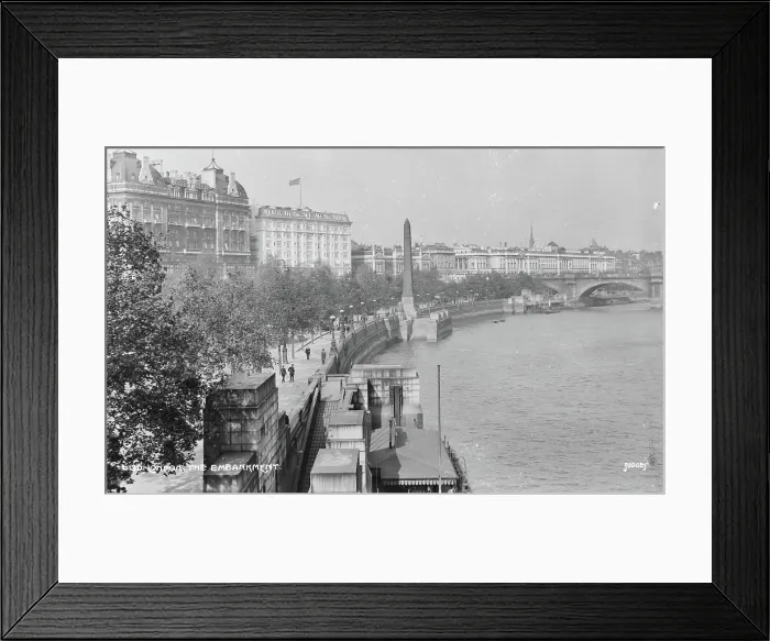 Framed Print : View of the Embankment in London Framed Print : View of the Embankment in London