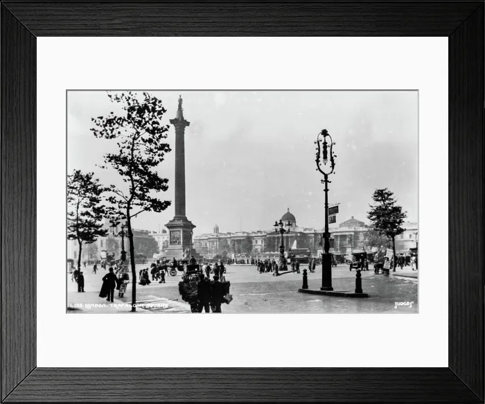 Framed Print : Trafalgar Square in Historical London Framed Print : Trafalgar Square in Historical London