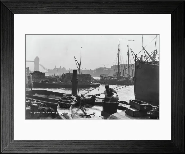 Framed Print : The Dutch Eel Boats in London Framed Print : The Dutch Eel Boats in London