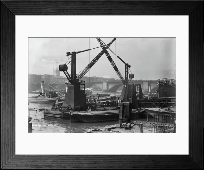 Framed Print : Construction at London Bridge Framed Print : Construction at London Bridge