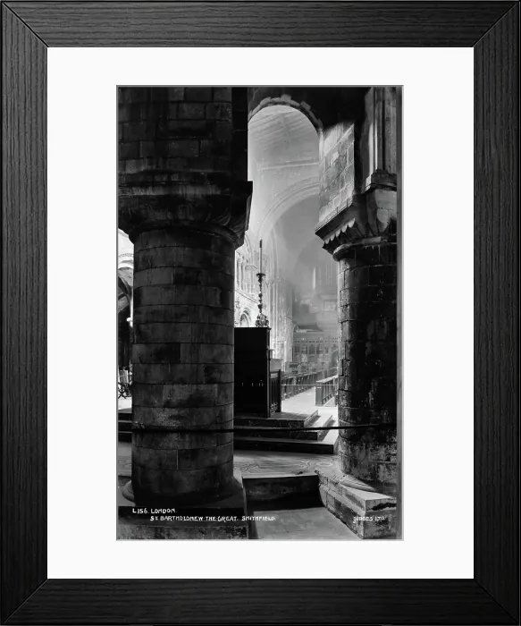 Framed Print : Interior of St. Bartholomew the Great, Smithfield Framed Print : Interior of St. Bartholomew the Great, Smithfield